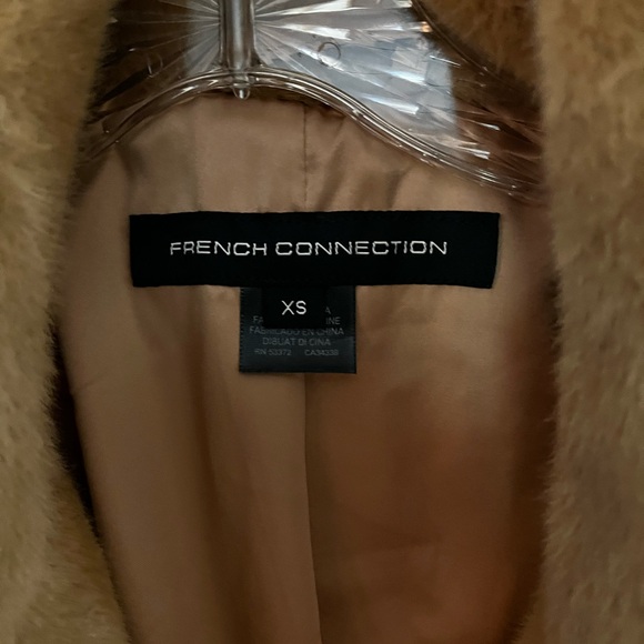 French Connection Camel Teddy Jacket, NWT, Vegan Fur Coat, XS - Picture 6 of 13